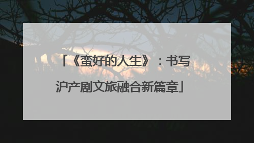 《蛮好的人生》：书写沪产剧文旅融合新篇章