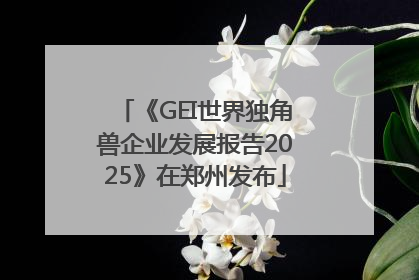 《GEI世界独角兽企业发展报告2025》在郑州发布