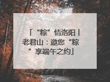 “粽”情洛阳丨老君山：邀您“粽”享端午之约