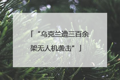 “乌克兰遭三百余架无人机袭击”