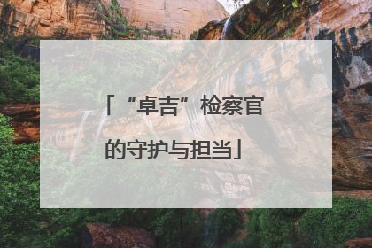 “卓吉”检察官的守护与担当