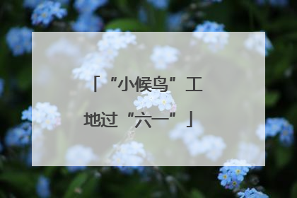 “小候鸟”工地过“六一”