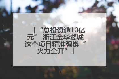 “总投资逾10亿元” 浙江金华婺城这个项目精准强链“火力全开”