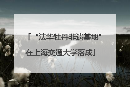 “法华牡丹非遗基地”在上海交通大学落成