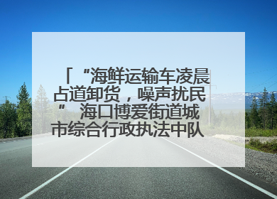 “海鲜运输车凌晨占道卸货，噪声扰民” 海口博爱街道城市综合行政执法中队：将联合交警加强长堤路一带巡逻
