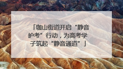 珈山街道开启“静音护考”行动，为高考学子筑起“静音通道”