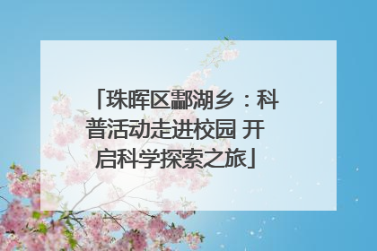 珠晖区酃湖乡：科普活动走进校园 开启科学探索之旅