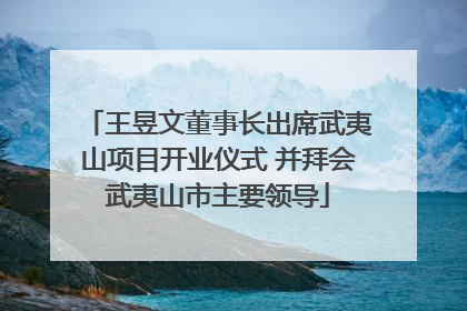 王昱文董事长出席武夷山项目开业仪式 并拜会武夷山市主要领导