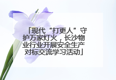 现代“打更人”守护万家灯火，长沙物业行业开展安全生产对标交流学习活动