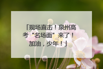 现场直击！泉州高考“名场面”来了！加油，少年！