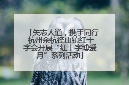 矢志人道，携手同行 杭州余杭径山镇红十字会开展“红十字博爱月”系列活动