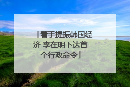 着手提振韩国经济 李在明下达首个行政命令