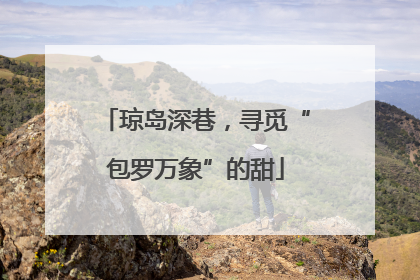 琼岛深巷，寻觅“包罗万象”的甜