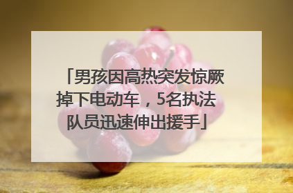 男孩因高热突发惊厥掉下电动车，5名执法队员迅速伸出援手
