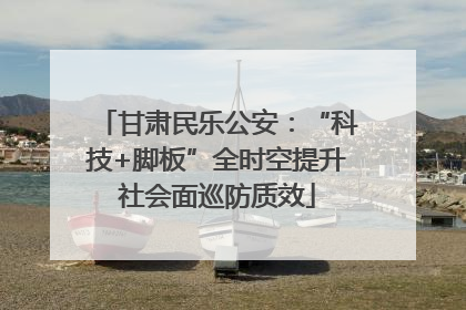 甘肃民乐公安：“科技+脚板”全时空提升社会面巡防质效
