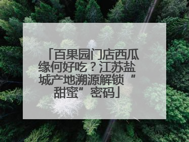 百果园门店西瓜缘何好吃？江苏盐城产地溯源解锁“甜蜜”密码