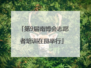 第9届南博会志愿者培训在昆举行