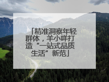 精准洞察年轻群体，羊小咩打造“一站式品质生活”新范