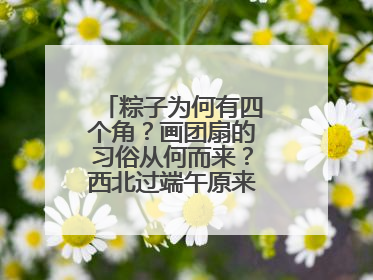 粽子为何有四个角？画团扇的习俗从何而来？西北过端午原来有这么多讲究