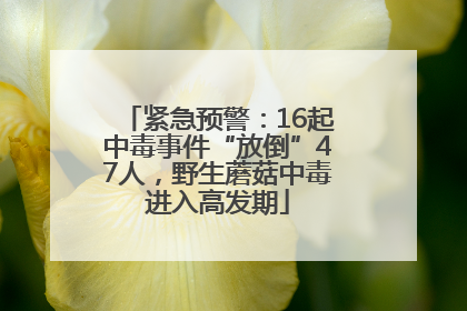 紧急预警：16起中毒事件“放倒”47人，野生蘑菇中毒进入高发期