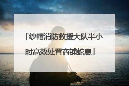 纱帽消防救援大队半小时高效处置商铺蛇患