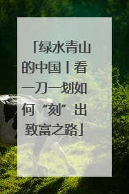 绿水青山的中国丨看一刀一划如何“刻”出致富之路