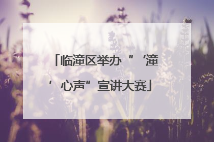 临潼区举办“‘潼’心声”宣讲大赛