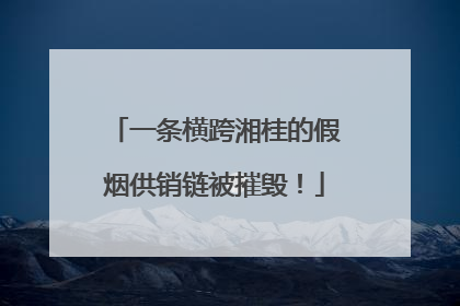 一条横跨湘桂的假烟供销链被摧毁！
