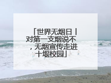 世界无烟日丨对第一支烟说不，无烟宣传走进十堰校园