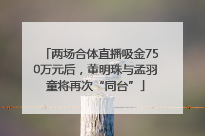 两场合体直播吸金750万元后，董明珠与孟羽童将再次“同台”