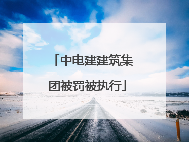 中电建建筑集团被罚被执行