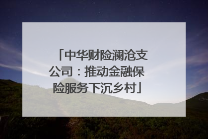 中华财险澜沧支公司：推动金融保险服务下沉乡村