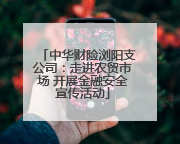 中华财险浏阳支公司：走进农贸市场 开展金融安全宣传活动