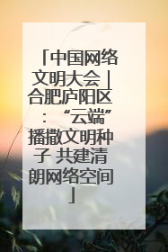 中国网络文明大会｜合肥庐阳区：“云端”播撒文明种子 共建清朗网络空间