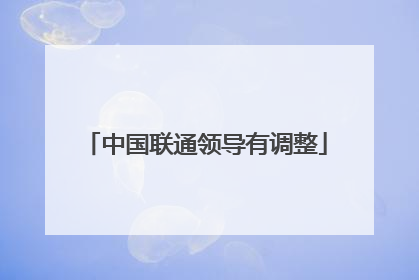 中国联通领导有调整