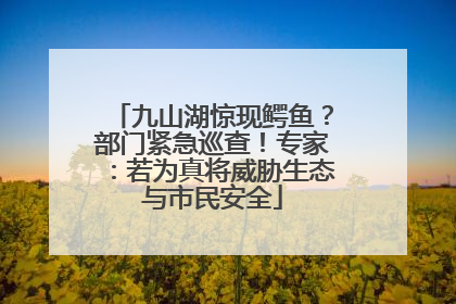 九山湖惊现鳄鱼？部门紧急巡查！专家：若为真将威胁生态与市民安全