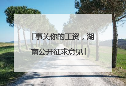 事关你的工资，湖南公开征求意见