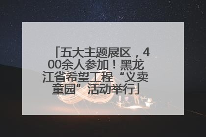 五大主题展区，400余人参加！黑龙江省希望工程“义卖童园”活动举行