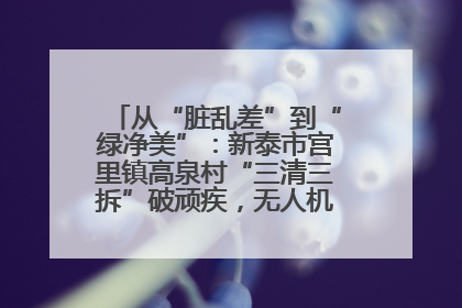 从“脏乱差”到“绿净美”：新泰市宫里镇高泉村“三清三拆”破顽疾，无人机“天眼”护新颜