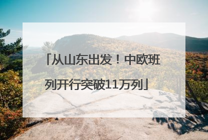 从山东出发！中欧班列开行突破11万列