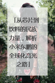 从芯片到饮料的民族力量，解析小米东鹏的全球化高光之路
