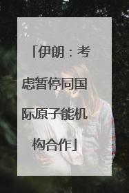 伊朗：考虑暂停同国际原子能机构合作