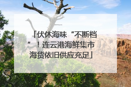 伏休海味“不断档”！连云港海鲜集市海货依旧供应充足