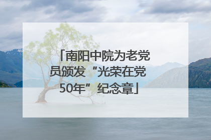 南阳中院为老党员颁发“光荣在党50年”纪念章