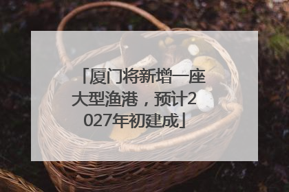 厦门将新增一座大型渔港，预计2027年初建成