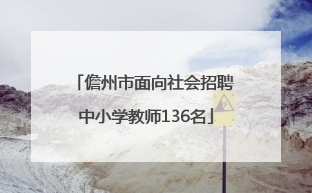 儋州市面向社会招聘中小学教师136名