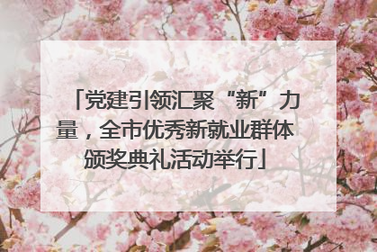 党建引领汇聚“新”力量，全市优秀新就业群体颁奖典礼活动举行