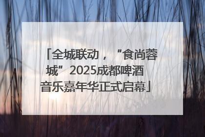 全城联动，“食尚蓉城”2025成都啤酒音乐嘉年华正式启幕