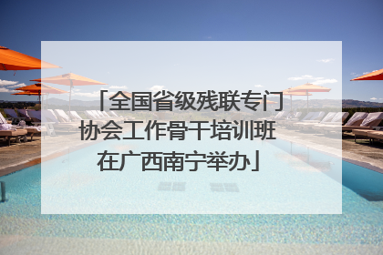 全国省级残联专门协会工作骨干培训班在广西南宁举办