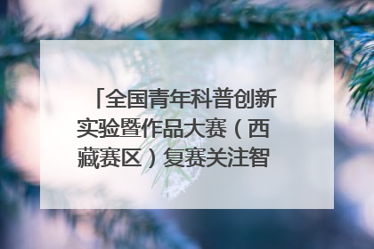 全国青年科普创新实验暨作品大赛（西藏赛区）复赛关注智慧环保等主题